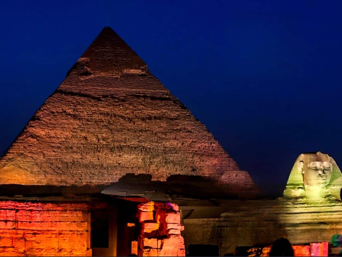 Wonderful pictures from the sound and light show at the Pyramids of Giza