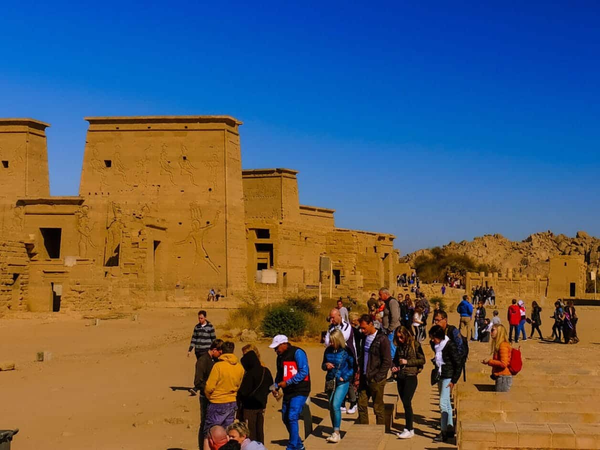 A picture of one of the visits from Philae Temple