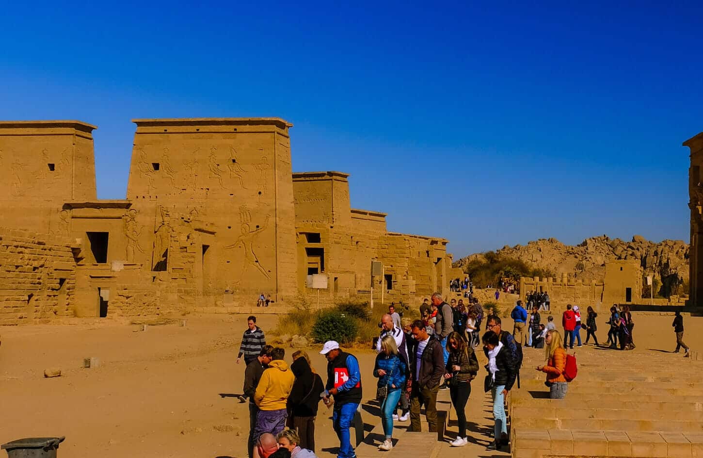 A picture of one of the visits from Philae Temple