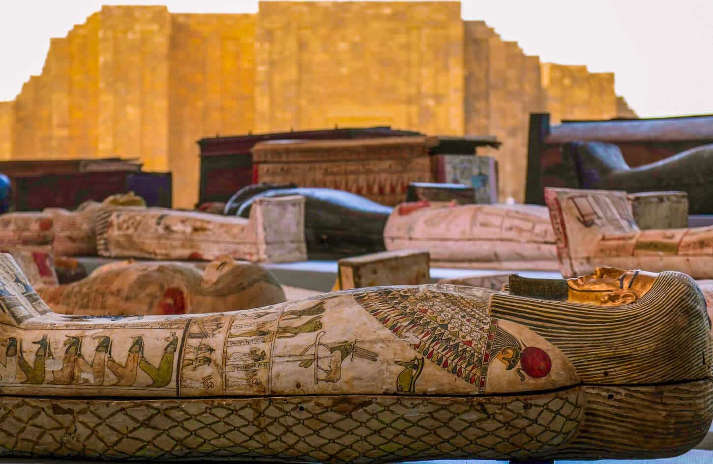 A picture of one of the wonderful coffins from Saqqara