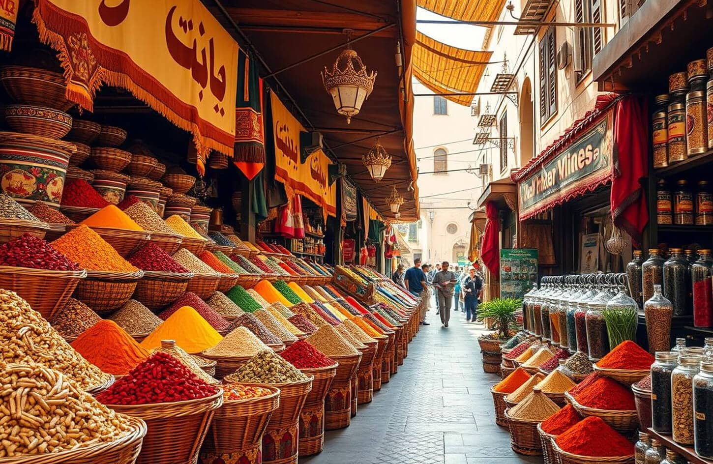 A very wonderful picture from inside one of the markets in Dubai selling the most famous spices