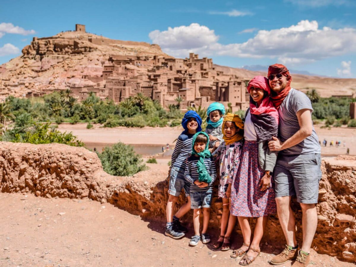 A wonderful picture of my family in Ait Benhaddou and Ouarzazate