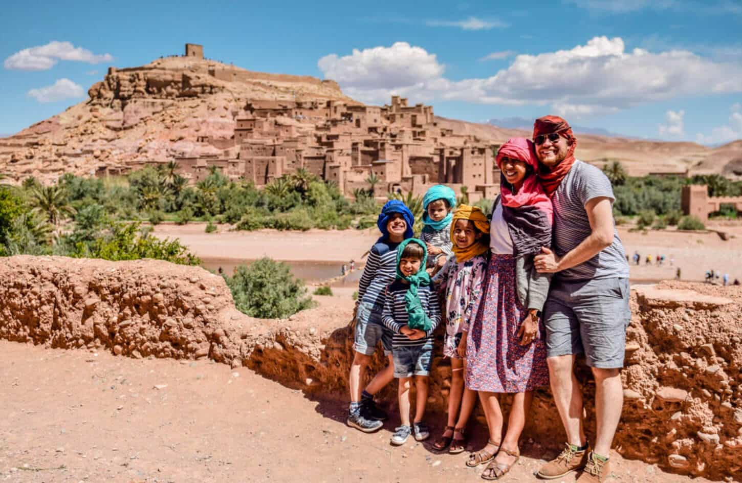 A wonderful picture of my family in Ait Benhaddou and Ouarzazate
