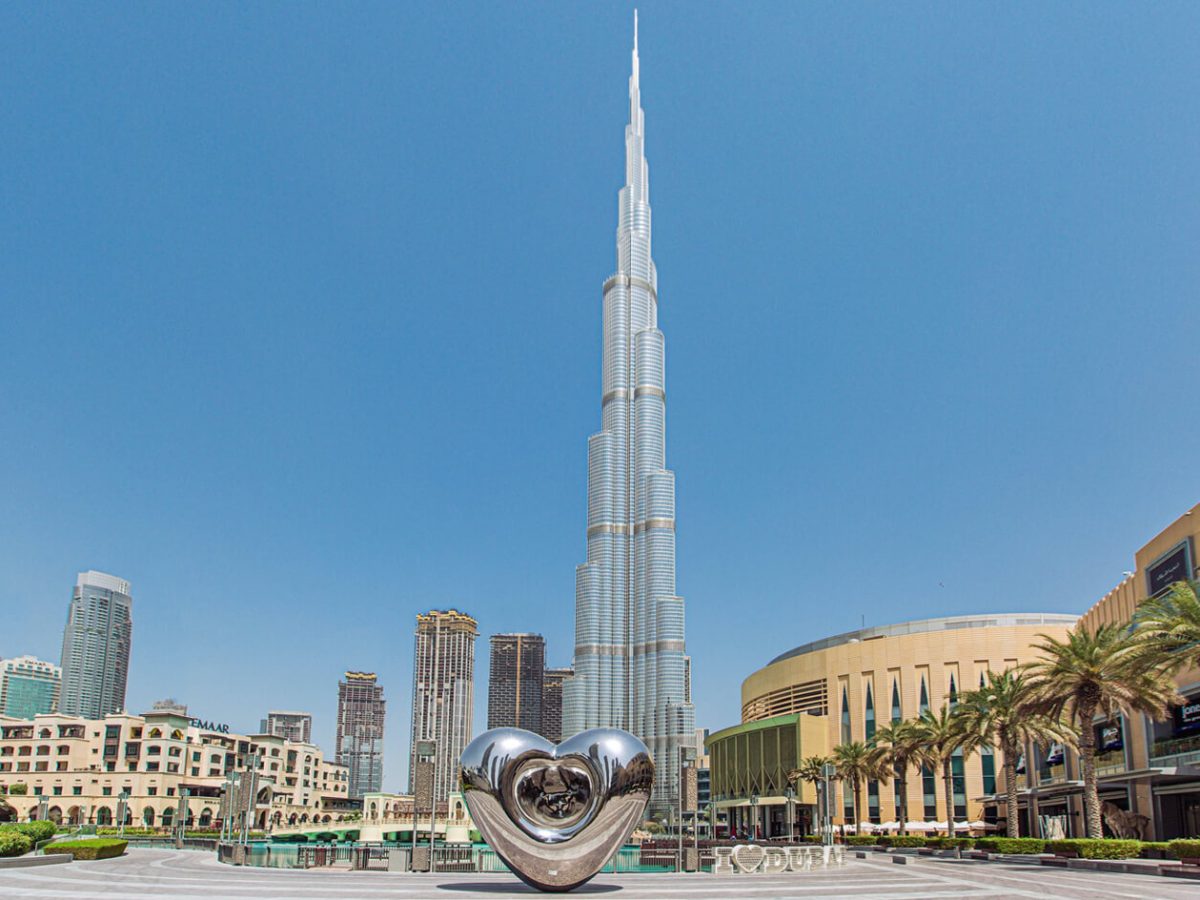 Beautiful picture in front of Burj Khalifa in Dubai