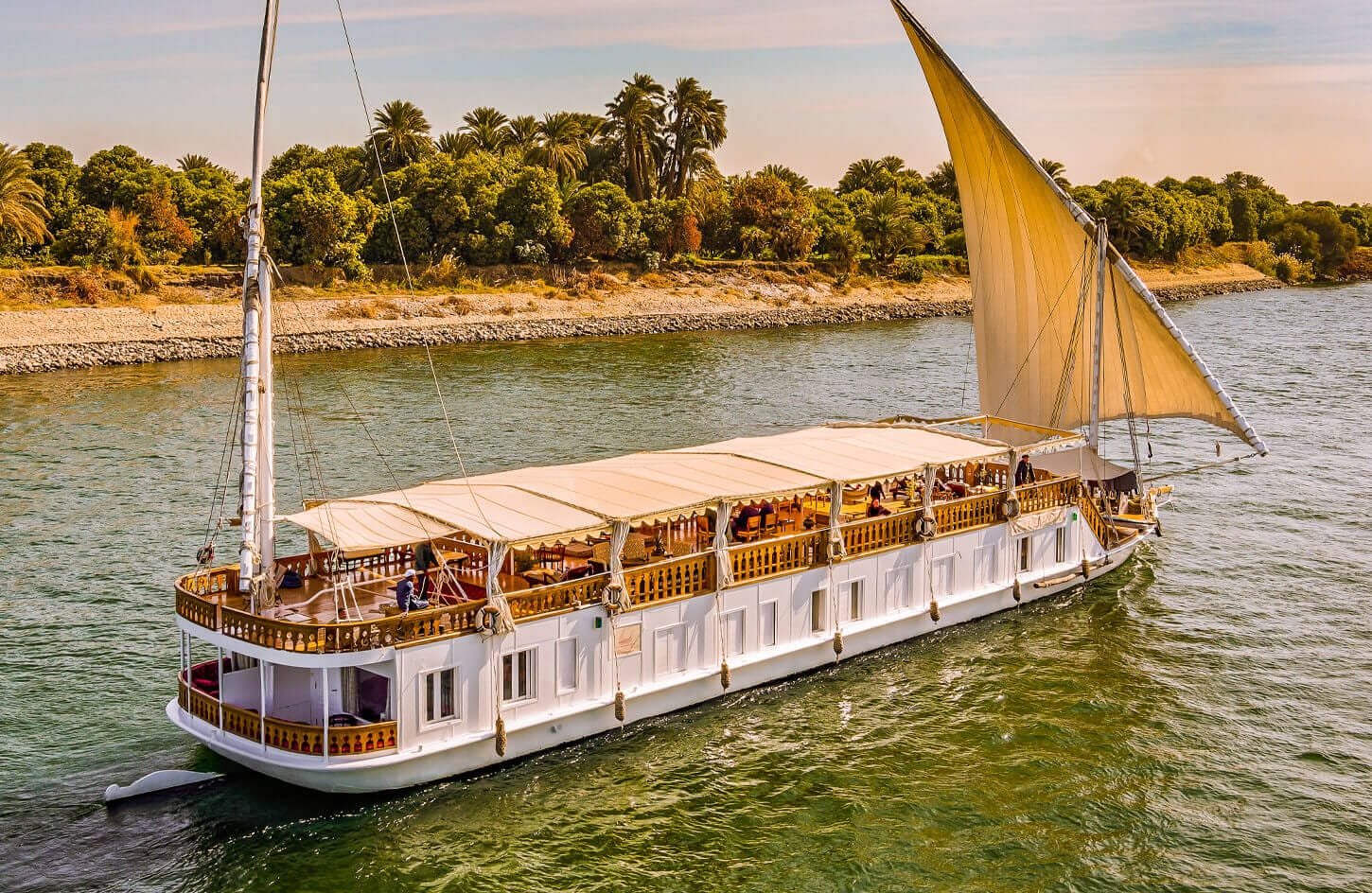 Dahabiya river cruise boat in Egypt