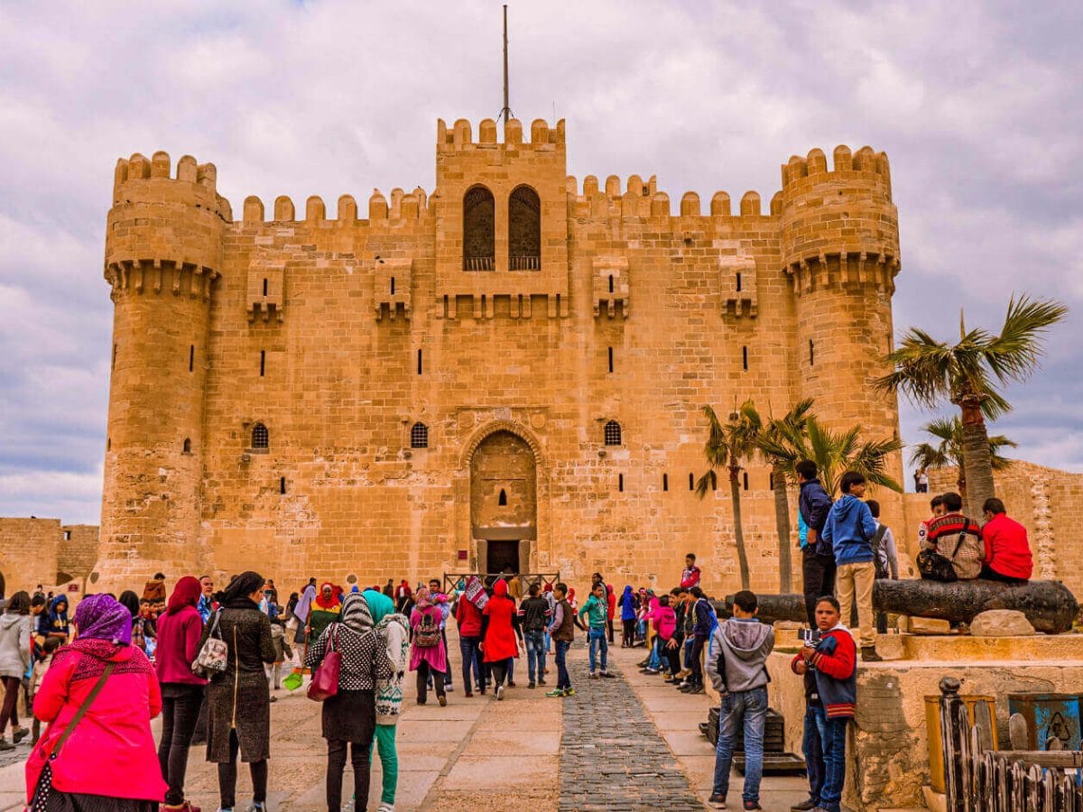 Entrance to Qaitbay Citadel in Alexandria