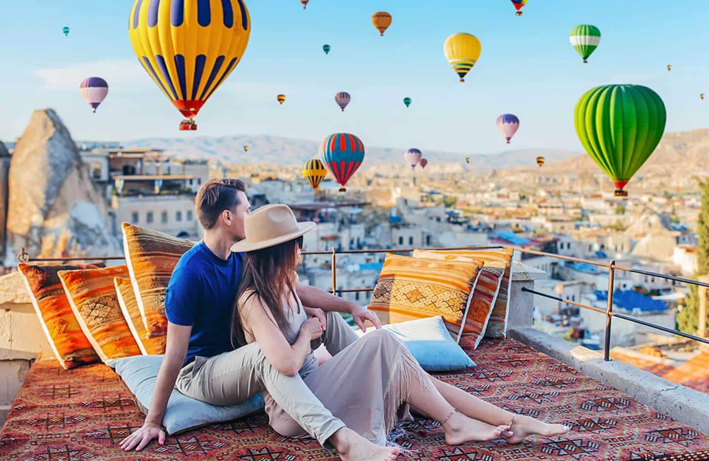 Great photo of a couple in Cappadocia Hot Air Balloon Ride