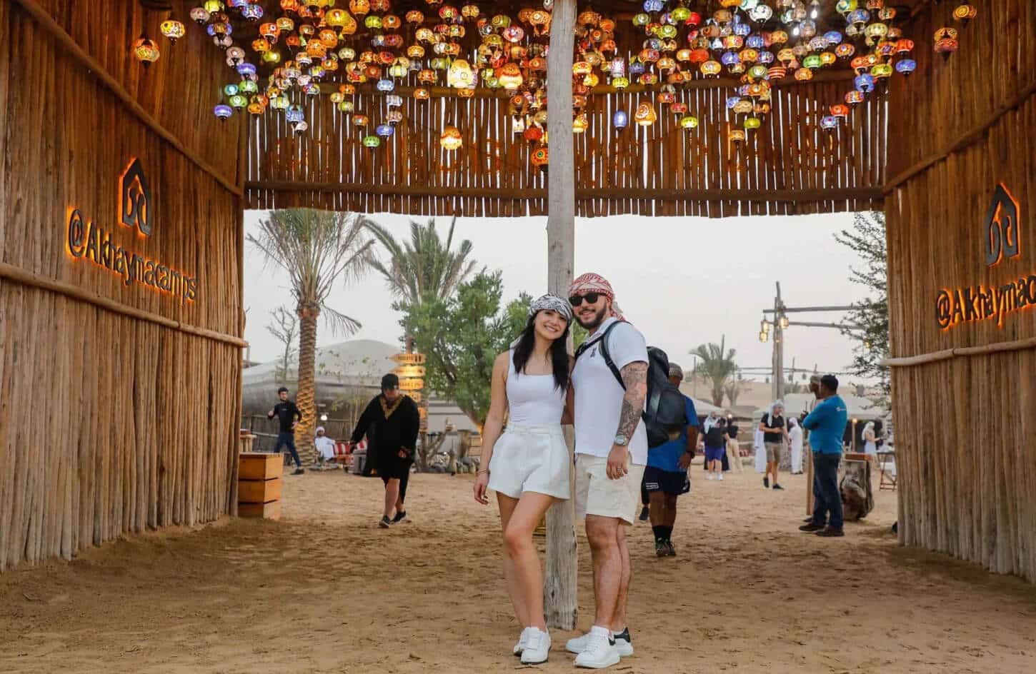 Great photo of couple in tents in Dubai desert