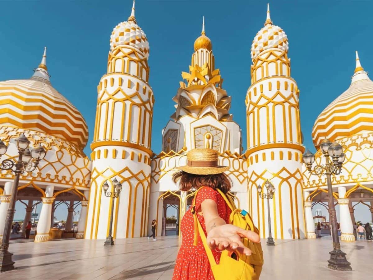 Great picture of a woman inside the Global Village