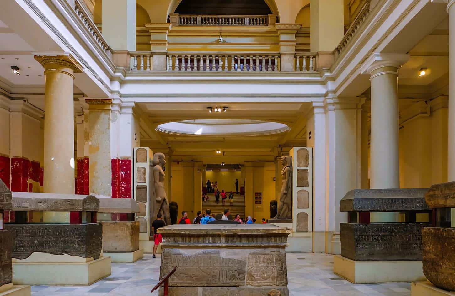 One of the corridors of the Egyptian Museum