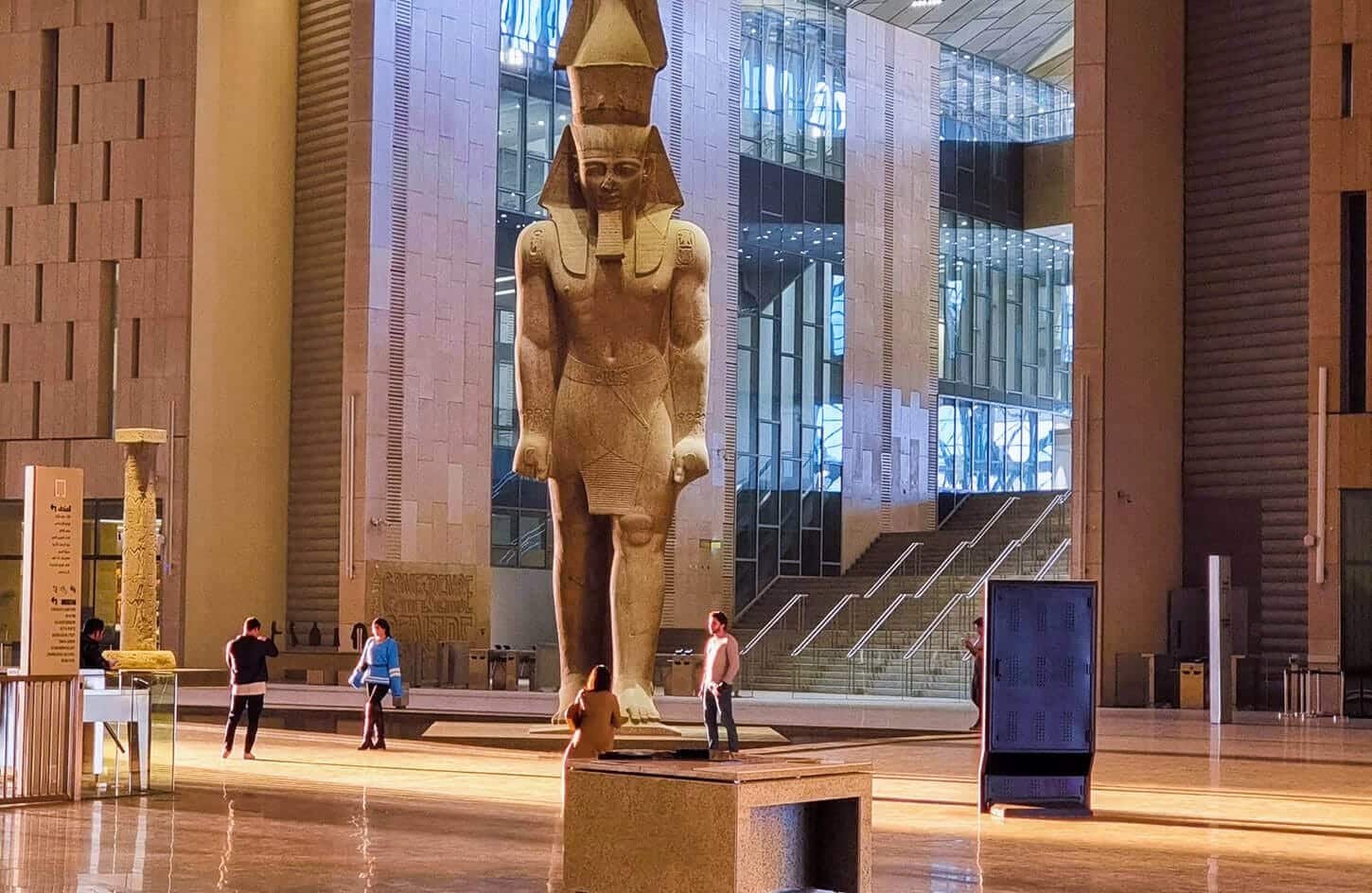 One of the statues from Grand Egyptian Museum