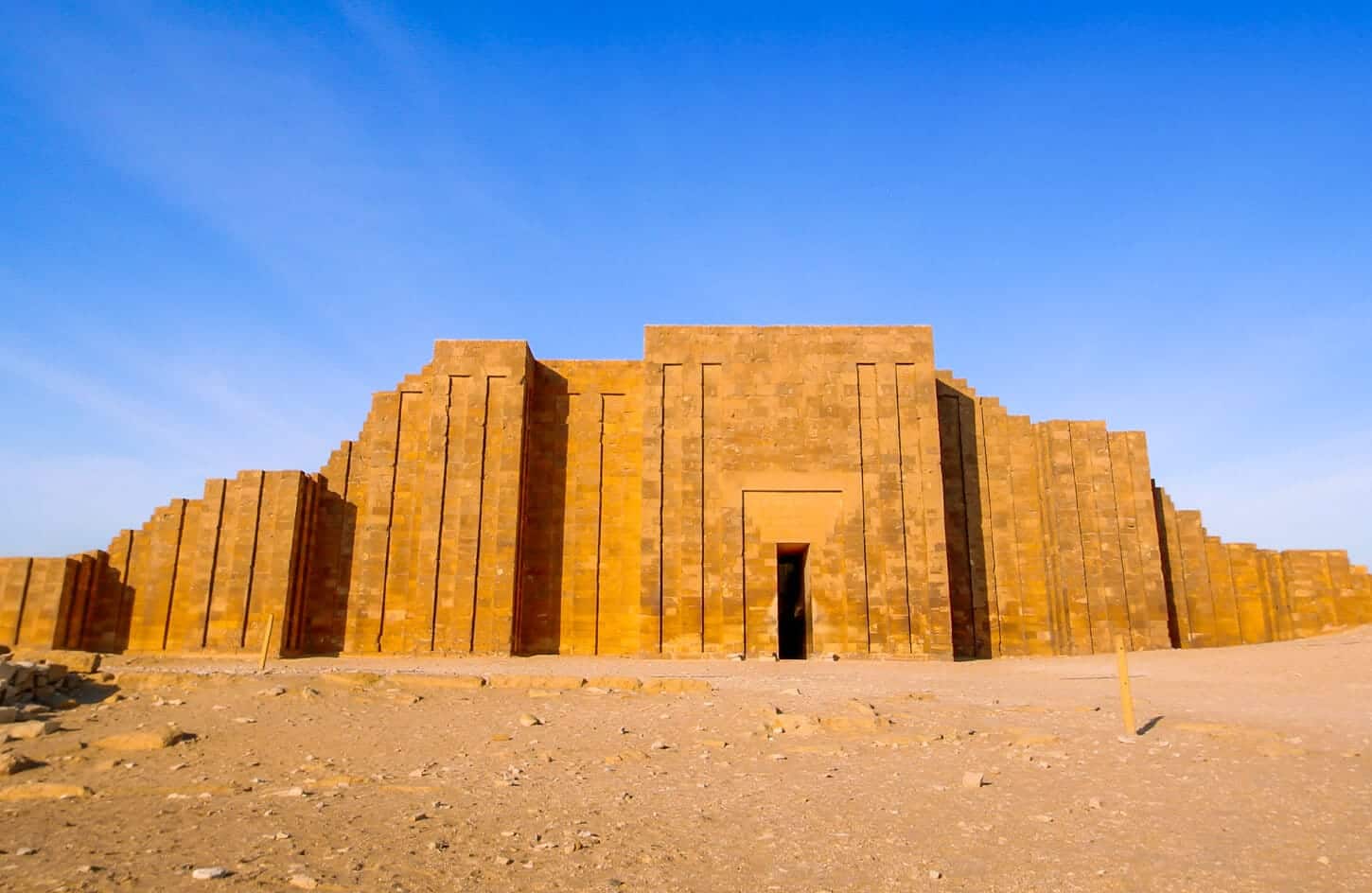 Part of the wall surrounding the Saqqara necropolis