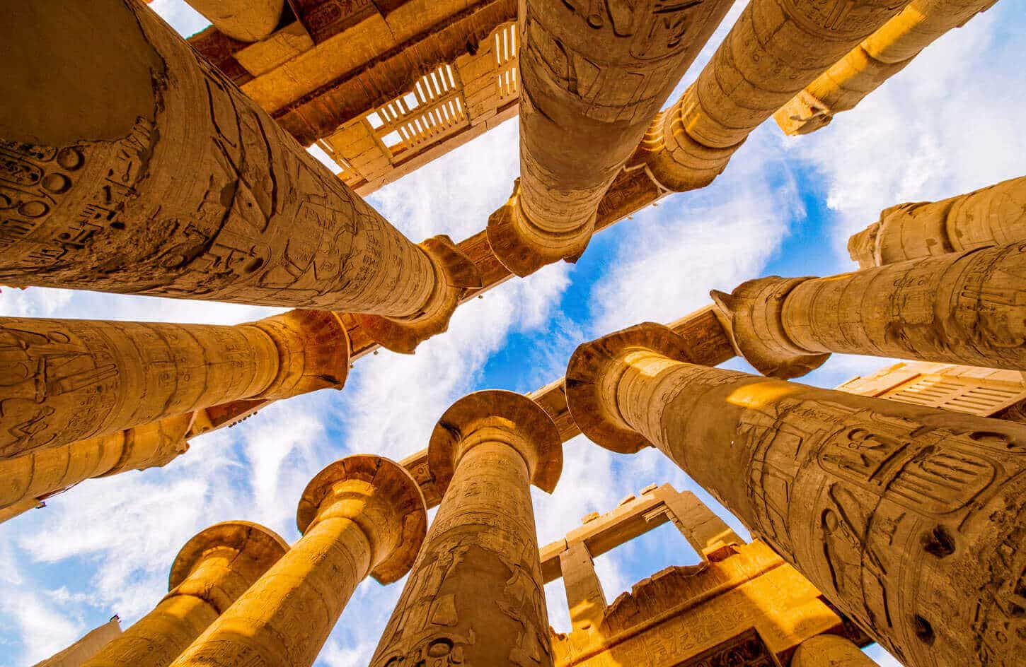 The magnificent Karnak Temple columns