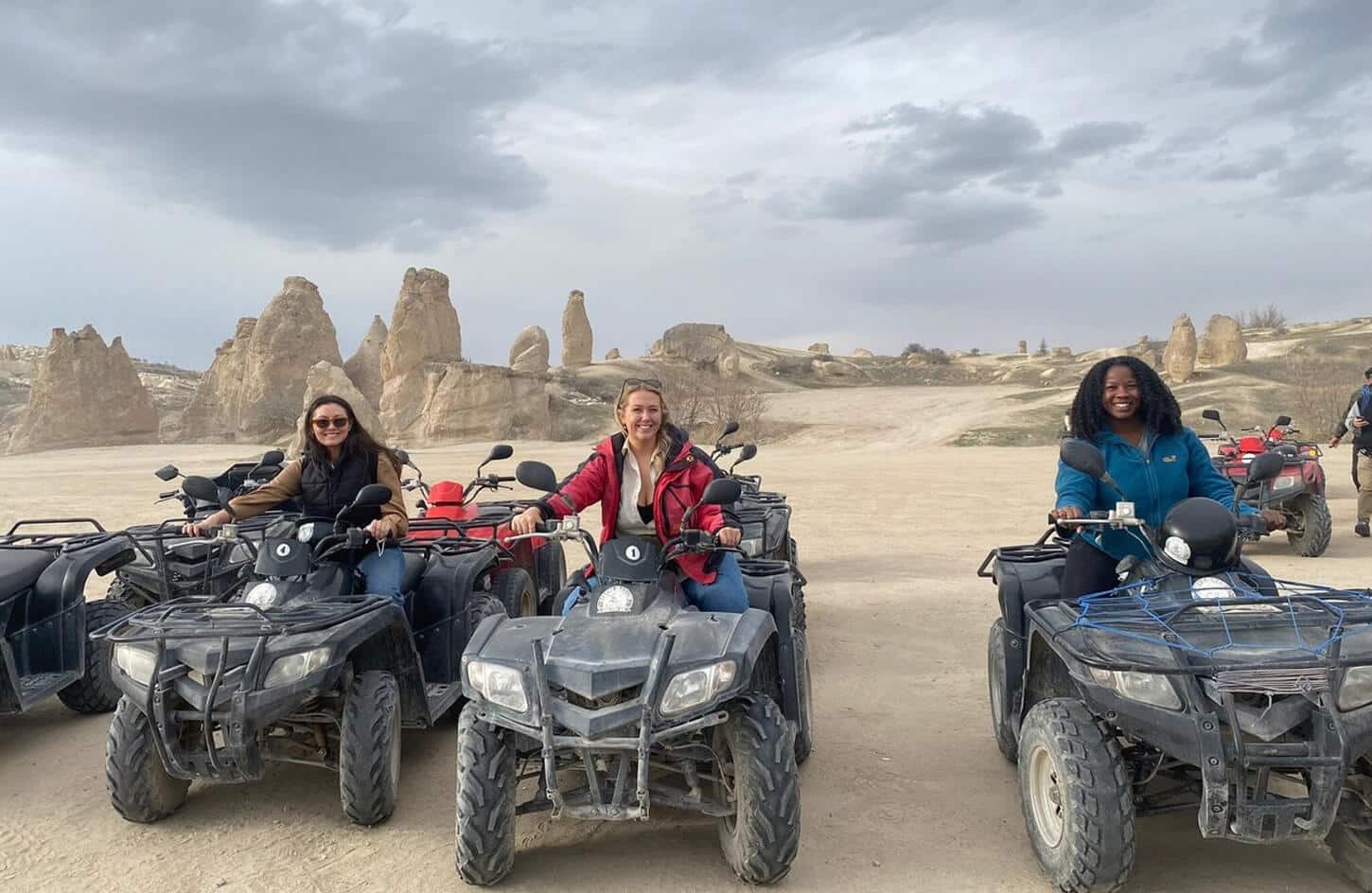 Very beautiful picture of a group of ladies on a Quad Safari Tour