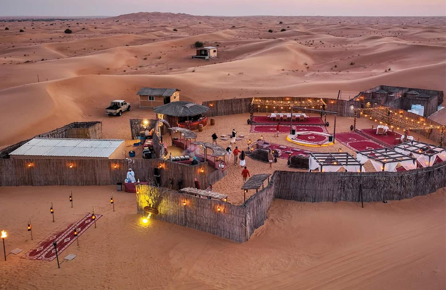 Very beautiful picture of the tents in the Dubai desert