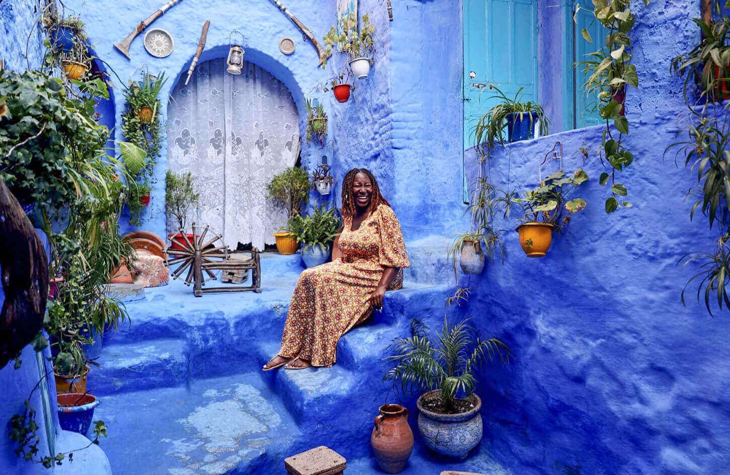 Wonderful pictures of a dark skinned girl from the Blue City