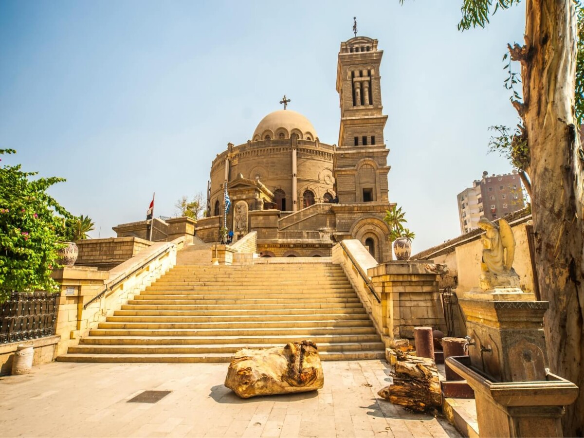 a wonderful shot of st georges church in cairo