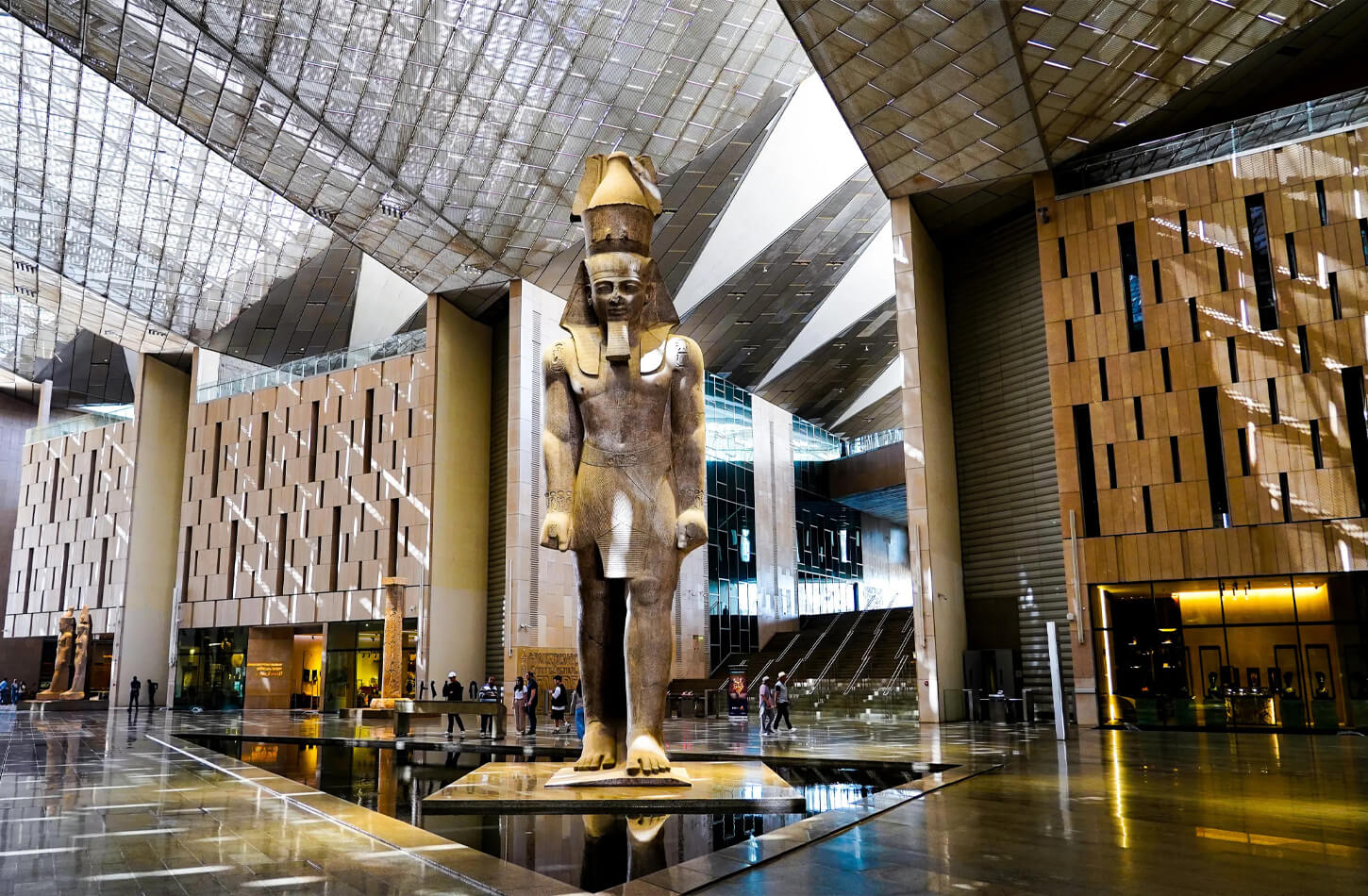 A wonderful picture from inside the Grand Egyptian Museum