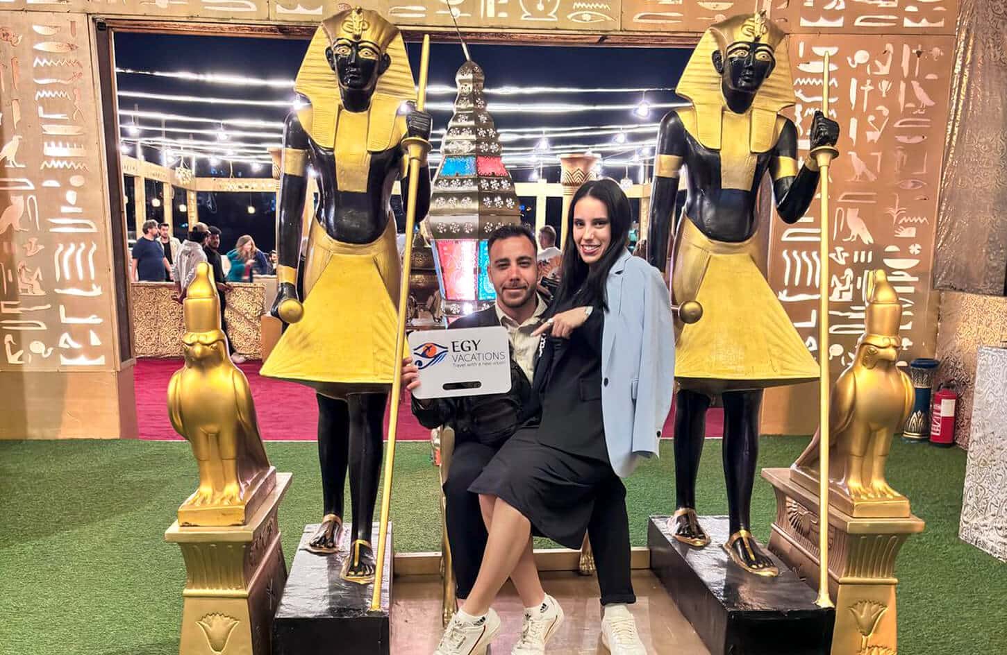 Wonderful pictures of the couple from our clients inside the Pharaonic Village