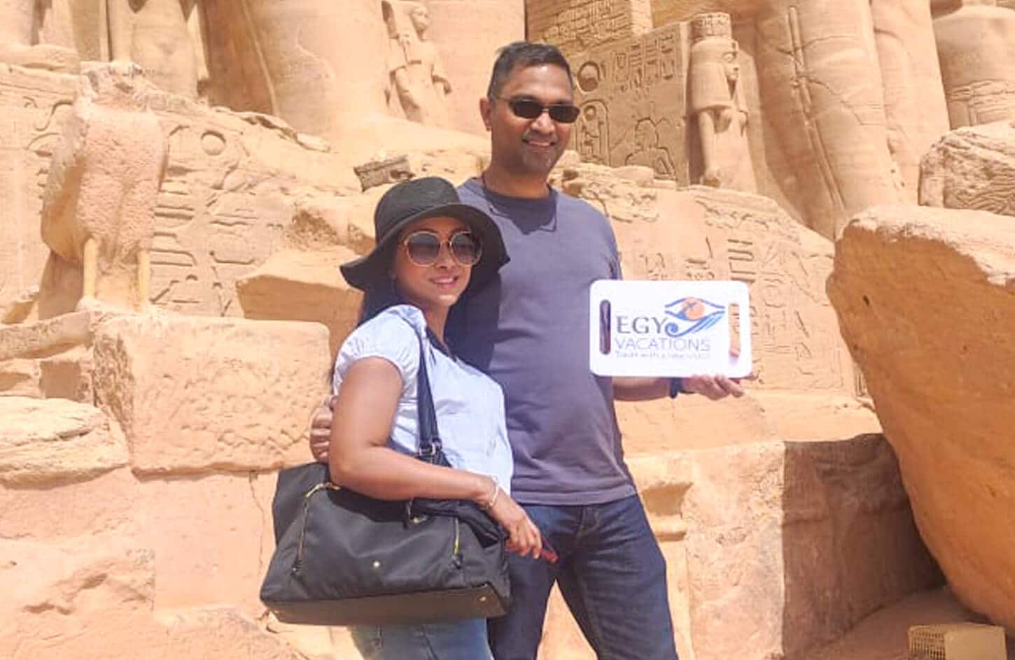 a wonderful photo of the couple in one of the ancient temples