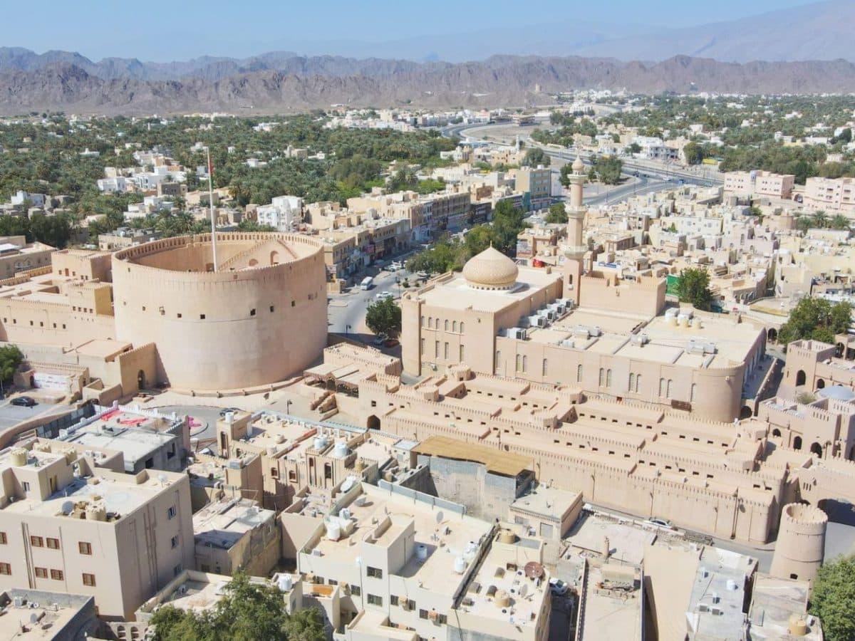 A distinctive shot from above of Nizwa Oman