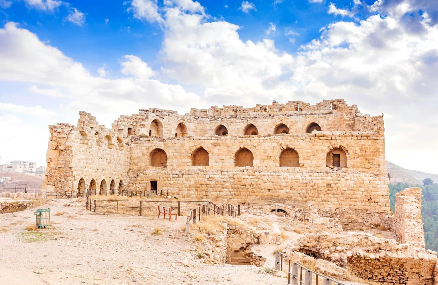 a special shot of kerak castle in jordan