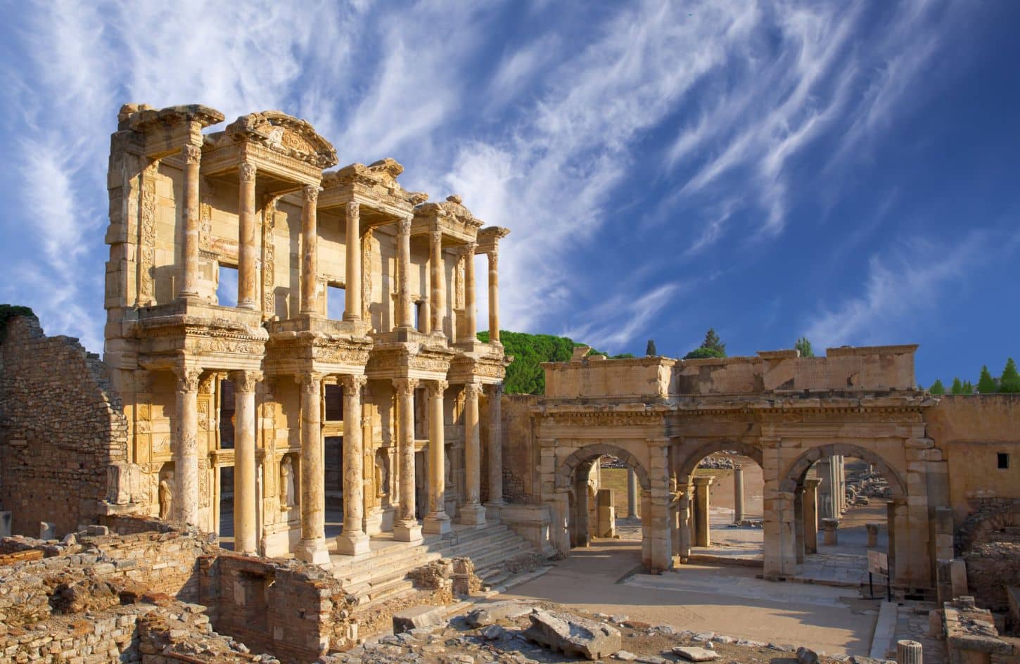 a wonderful shot from the library of celsus in turkey