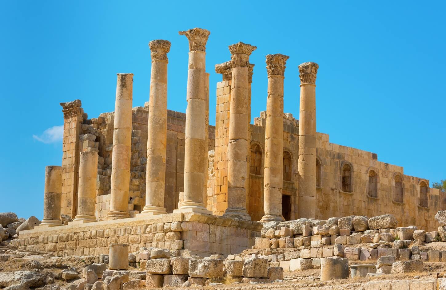 a wonderful shot of the temple of artemis in jordan