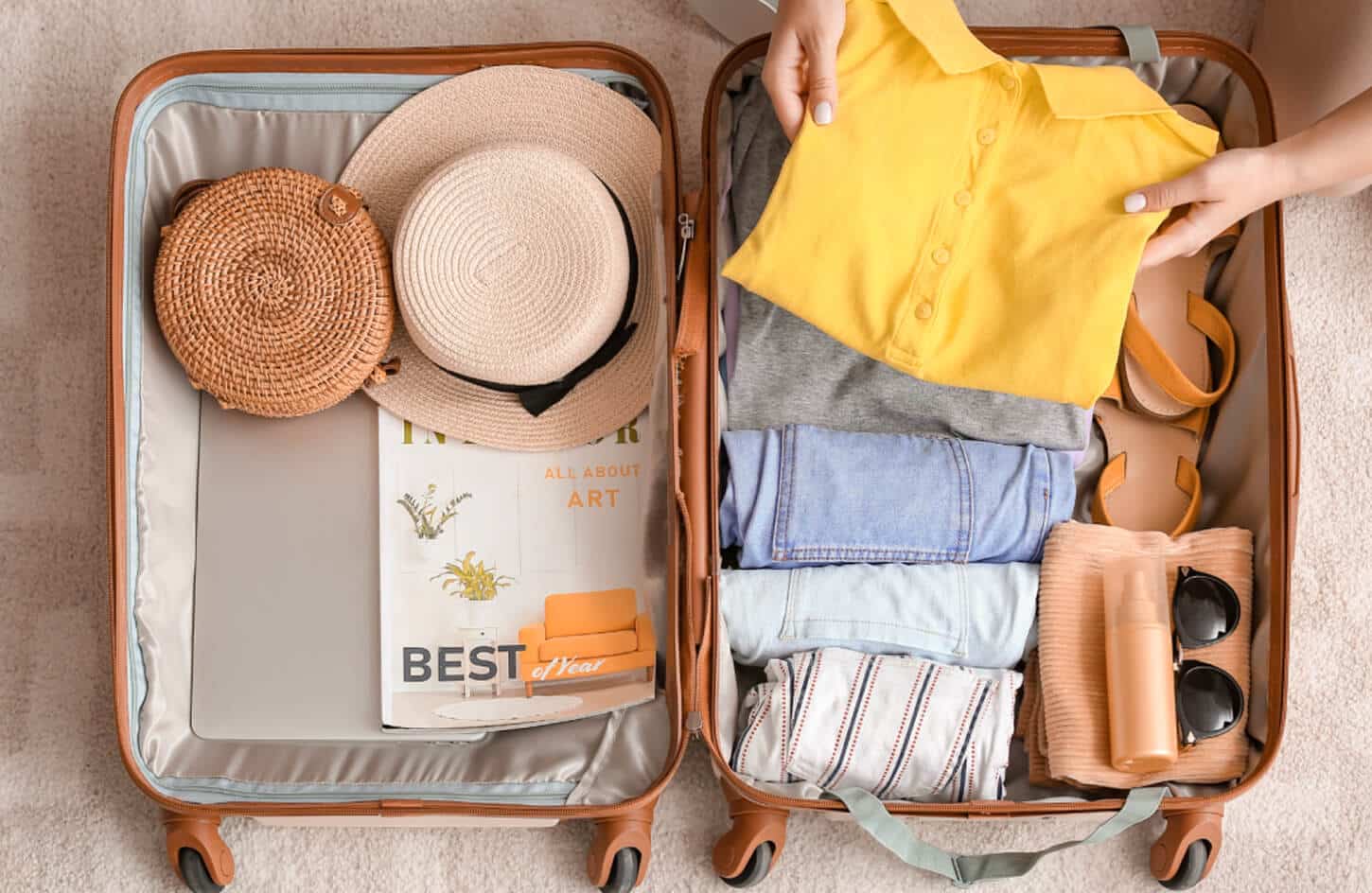 A great picture of some of the things you can take with you on your trip