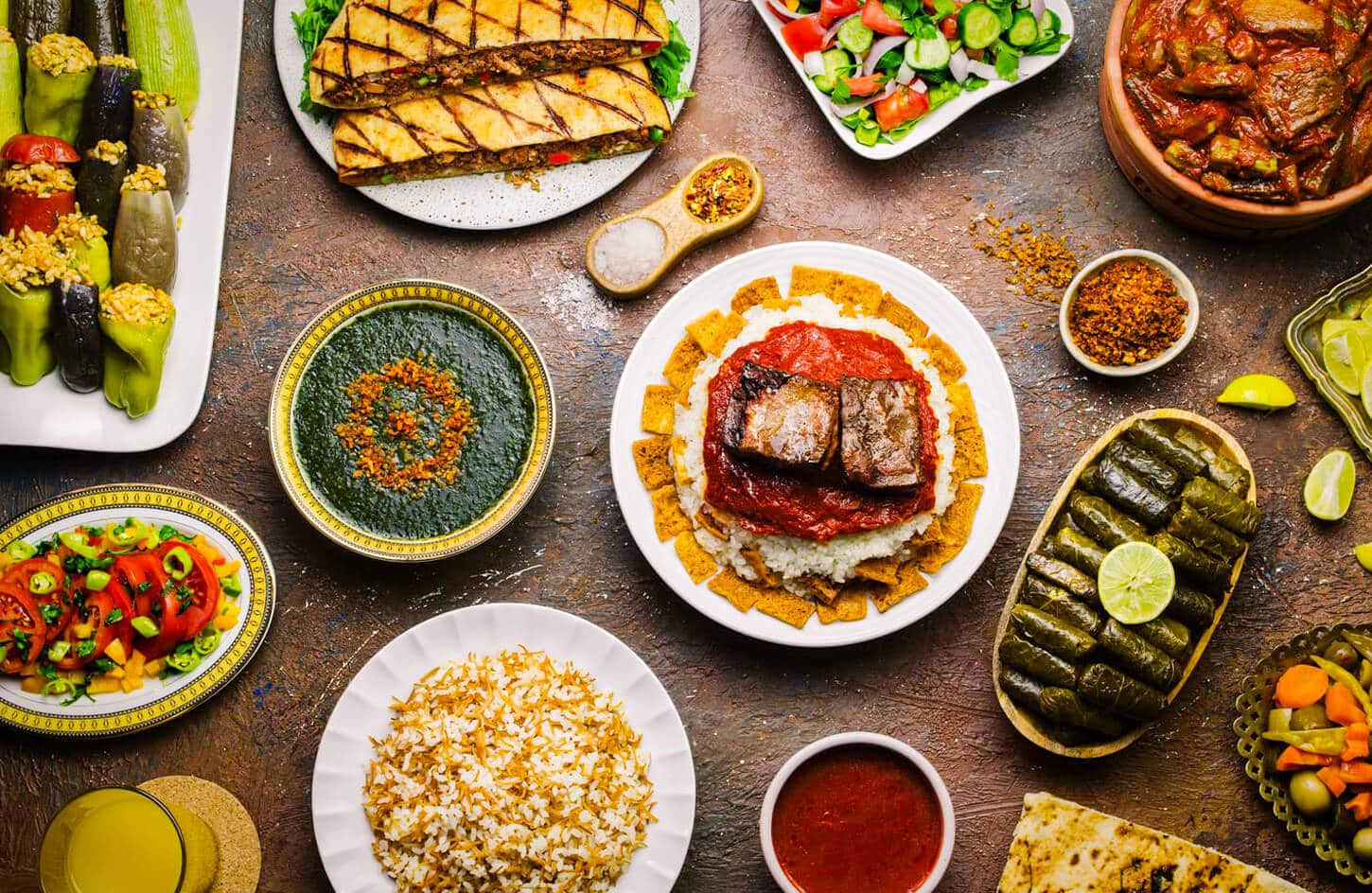 a great picture of some traditional egyptian food
