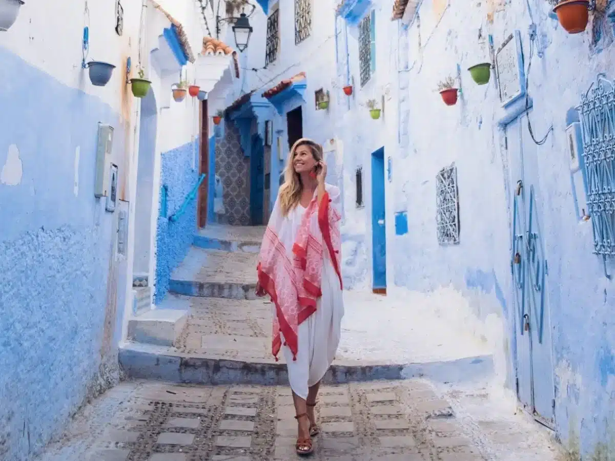 Best Places to Visit in the Middle East 2026 3 Stunning photos of a girl in a Moroccan street - The 7 Best Places to Visit in the Middle East in 2026